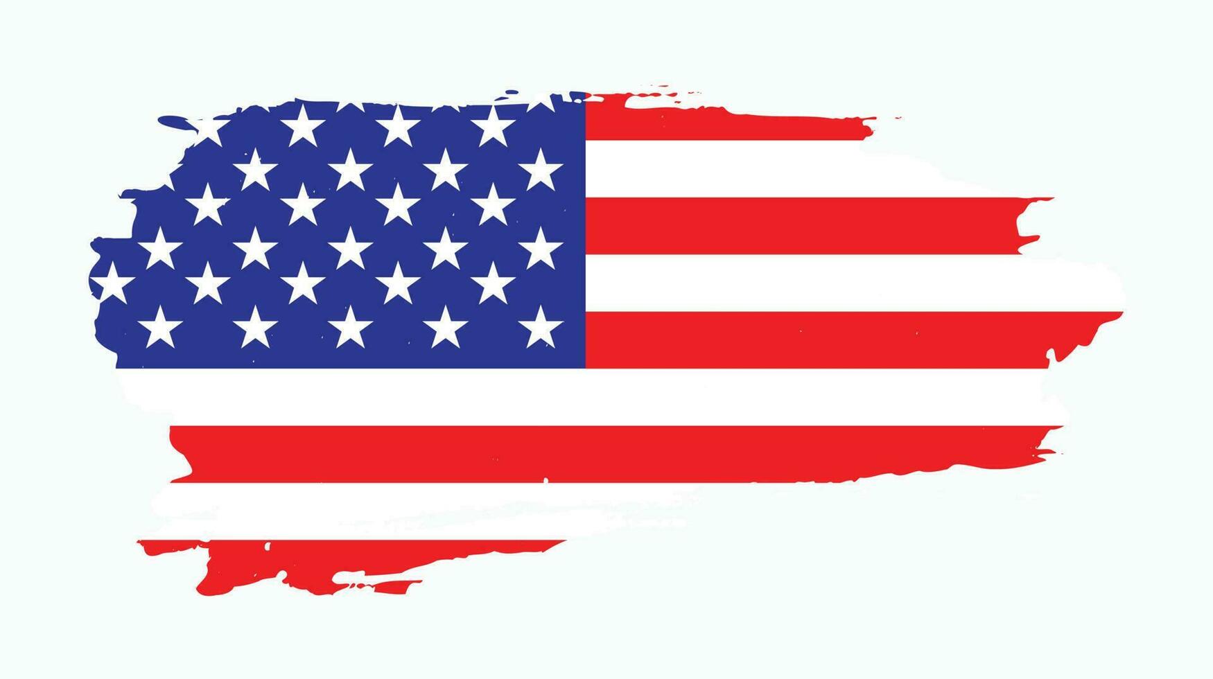 vecteur de drapeau américain effet brosse vintage