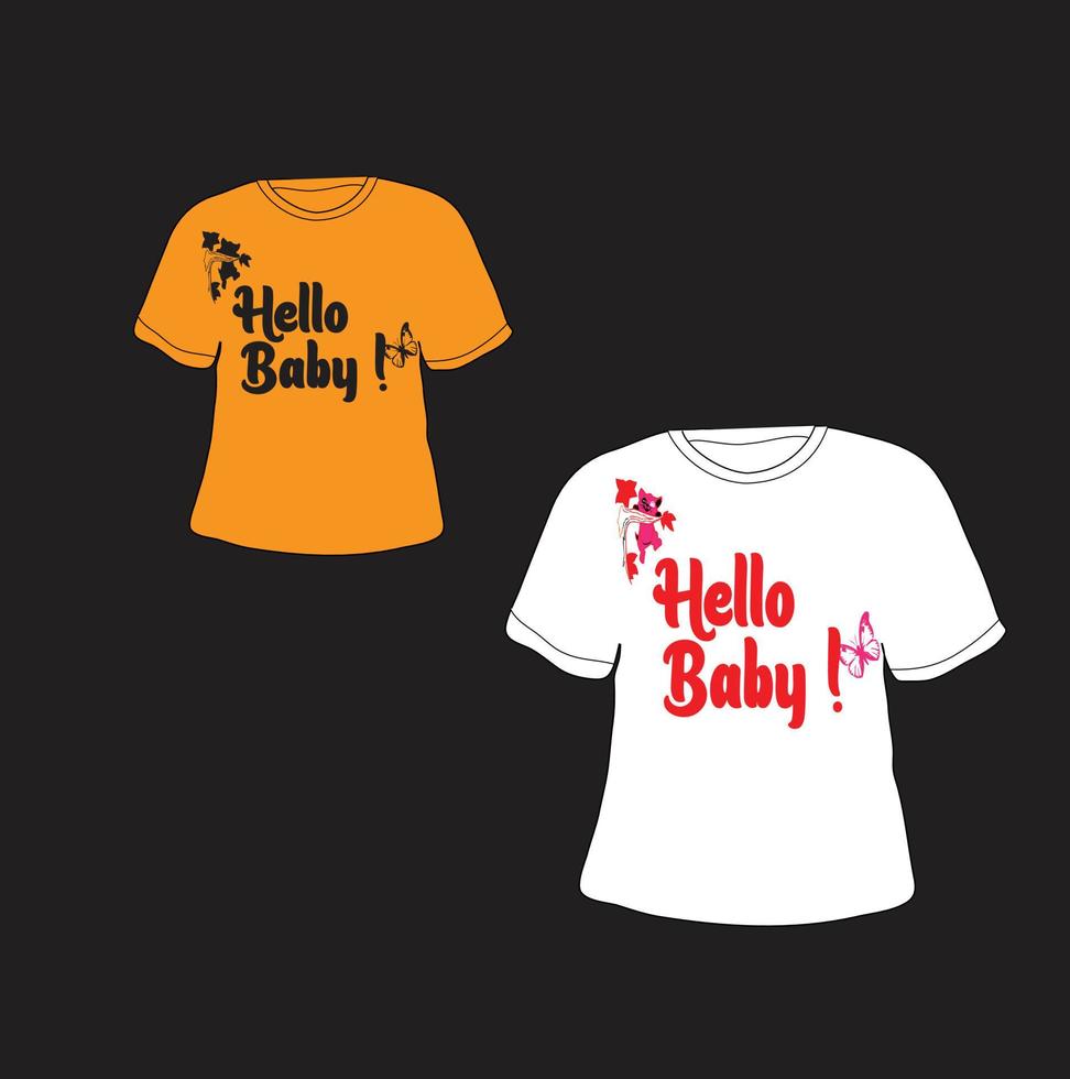 modèle de conception de t-shirt bébé vecteur