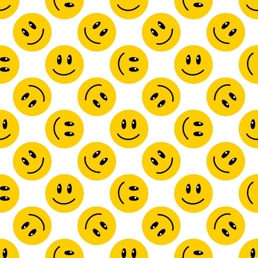 modèle sans couture de vecteur de smiley