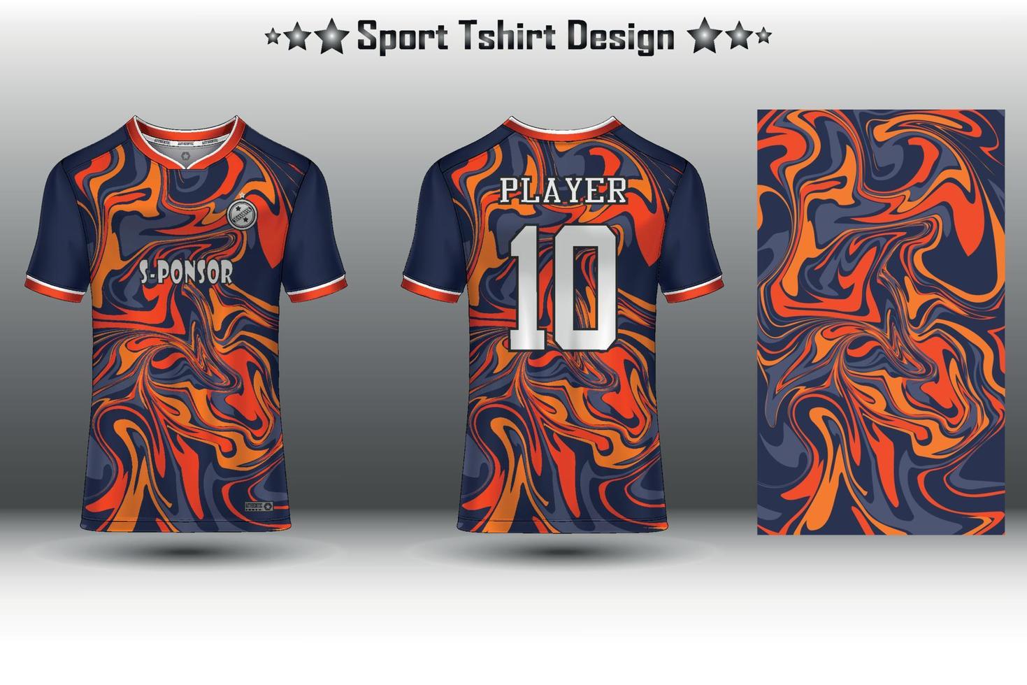 maquette de maillot de football conception de maillot de football sublimation collection de conception de t-shirt de sport pour la course, le cyclisme, les jeux, le motocross vecteur