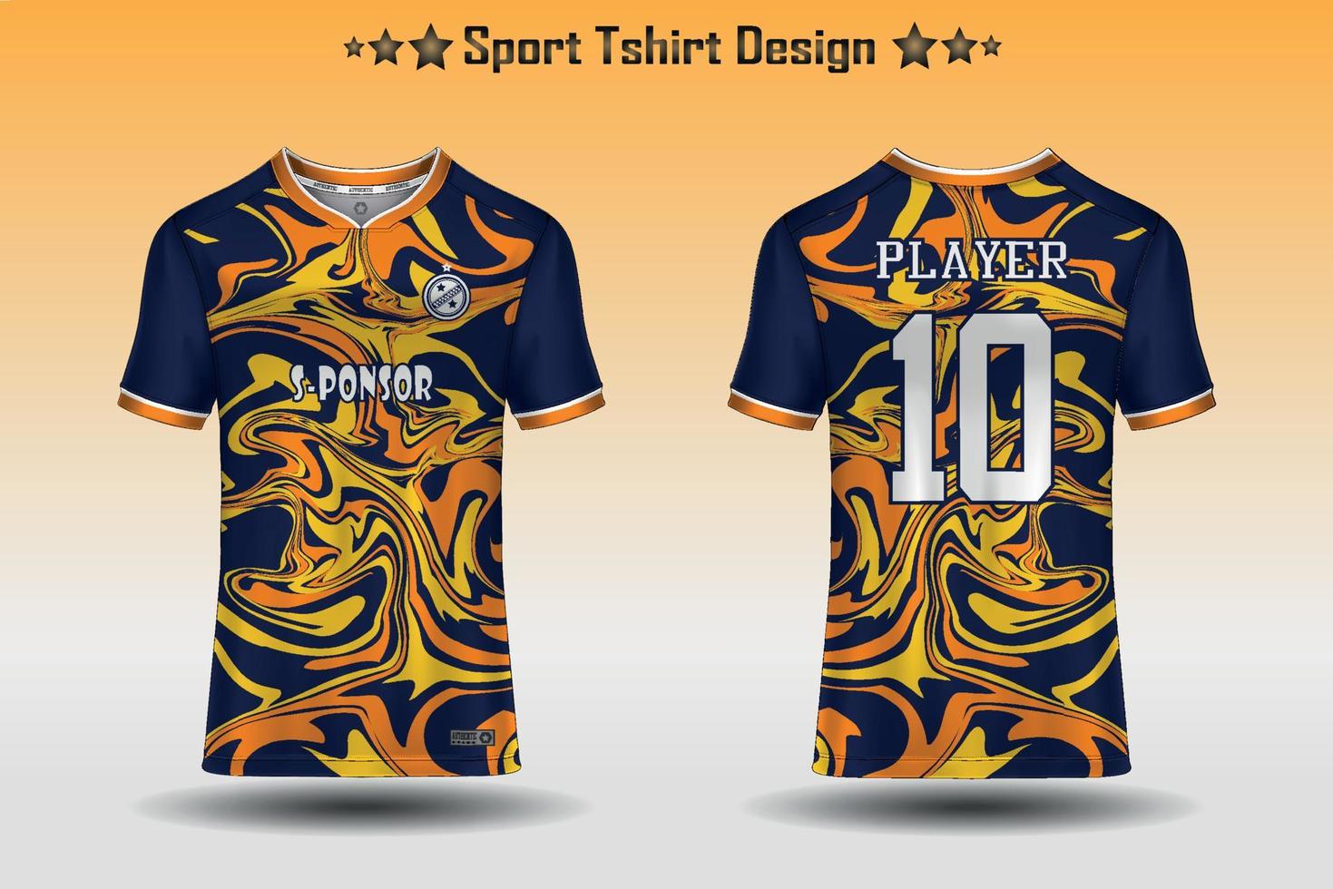 maquette de maillot de football conception de maillot de football sublimation collection de conception de t-shirt de sport pour la course, le cyclisme, les jeux, le motocross vecteur