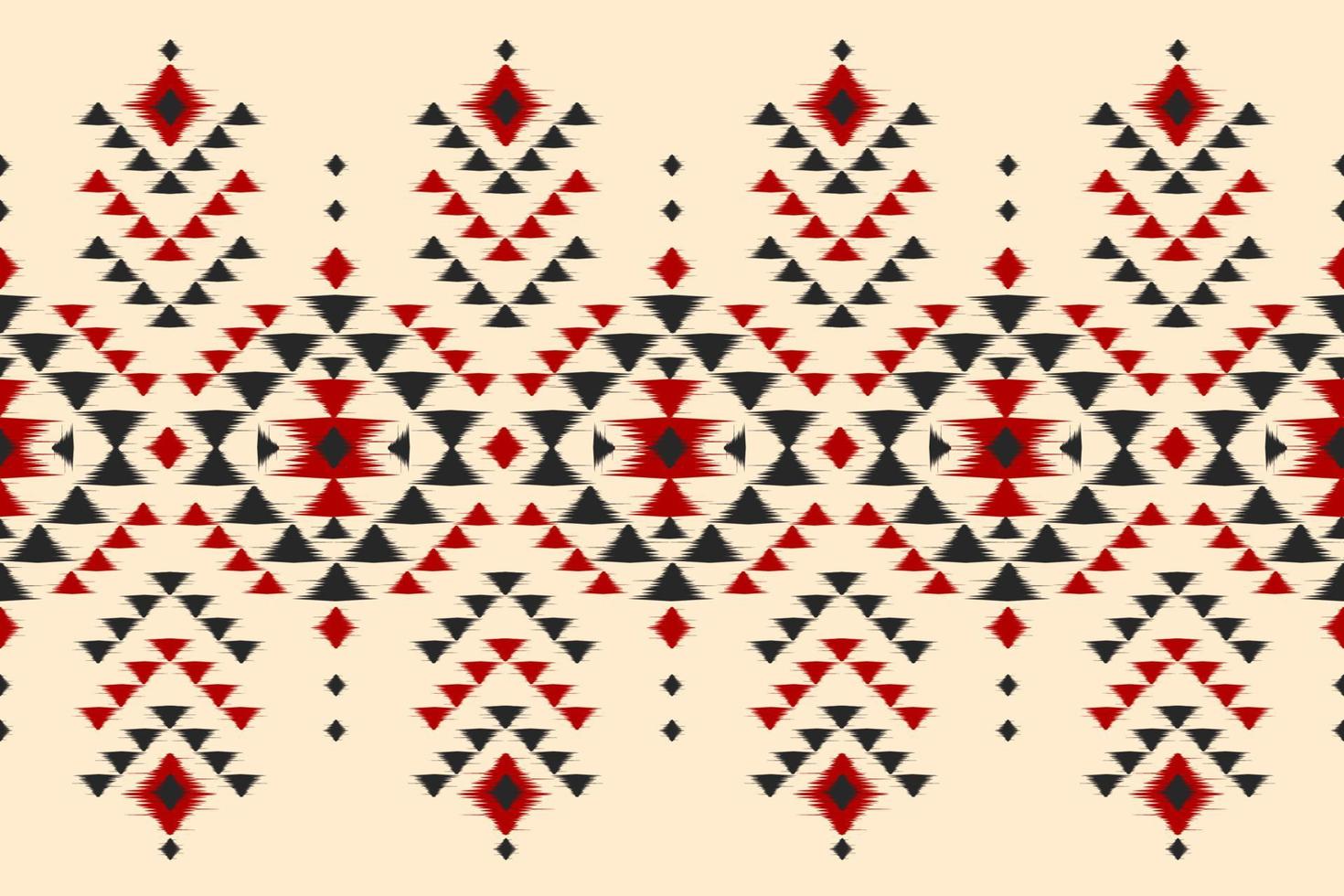 tapis ethnique ikat art. motif géométrique sans soudure en tribal. façon mexicaine. vecteur
