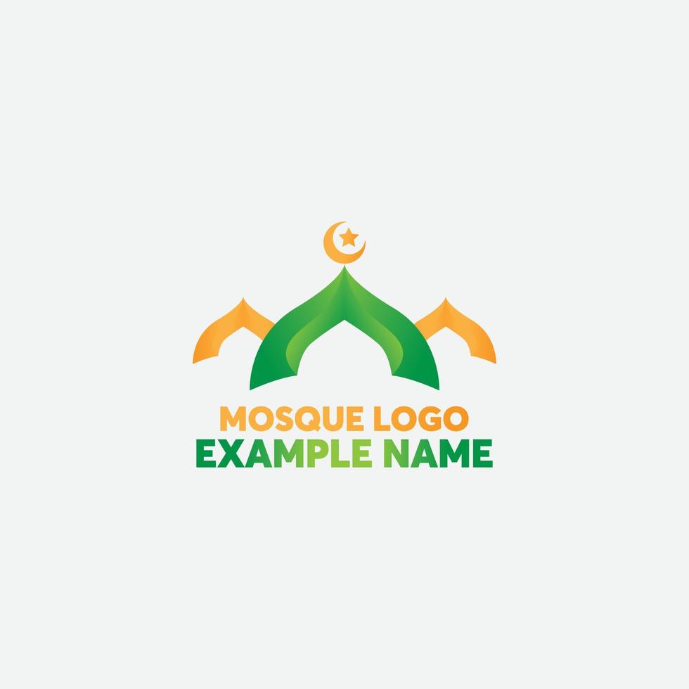 vecteur de conception de modèle de logo de mosquée, emblème, conception de concept, symbole créatif, icône