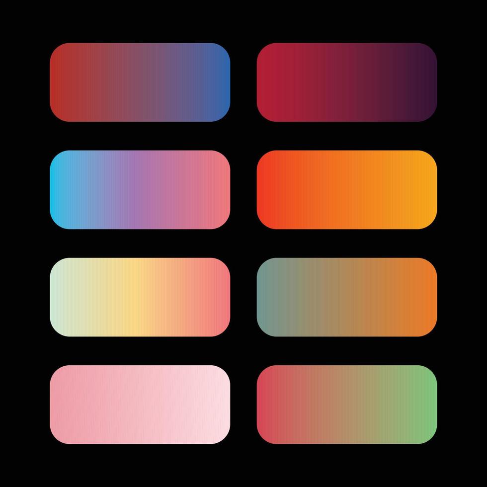 palette de couleurs dégradées avec plusieurs couleurs vecteur