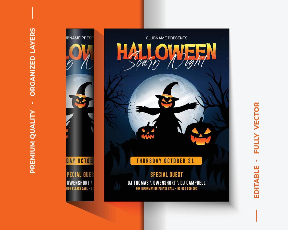 conception de flyer de vecteur pour le festival traditionnel d'halloween