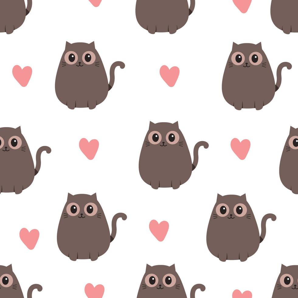 fond de motif sans couture de chat mignon. illustration vectorielle vecteur