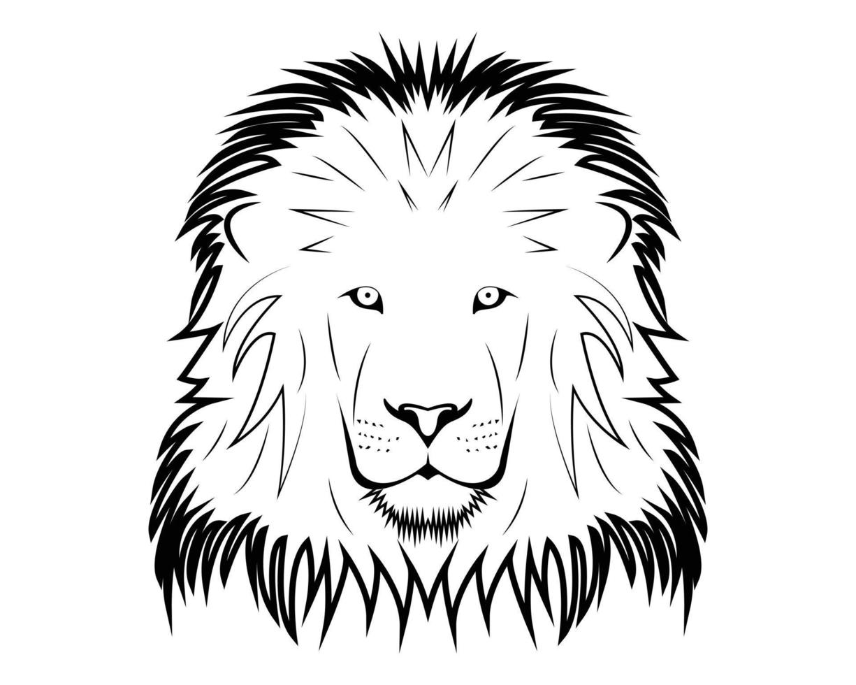 illustration vectorielle de tête de lion vecteur