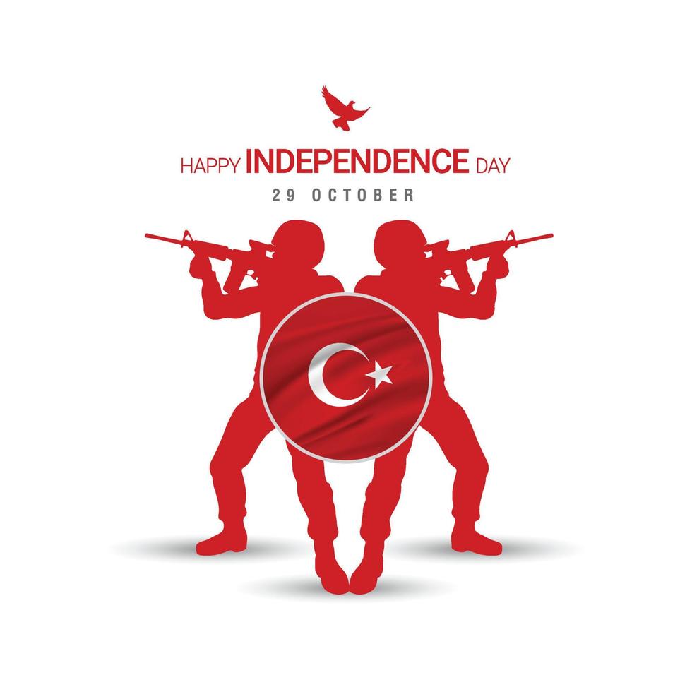jour de l'indépendance de la Turquie, 29 octobre 1923 vecteur