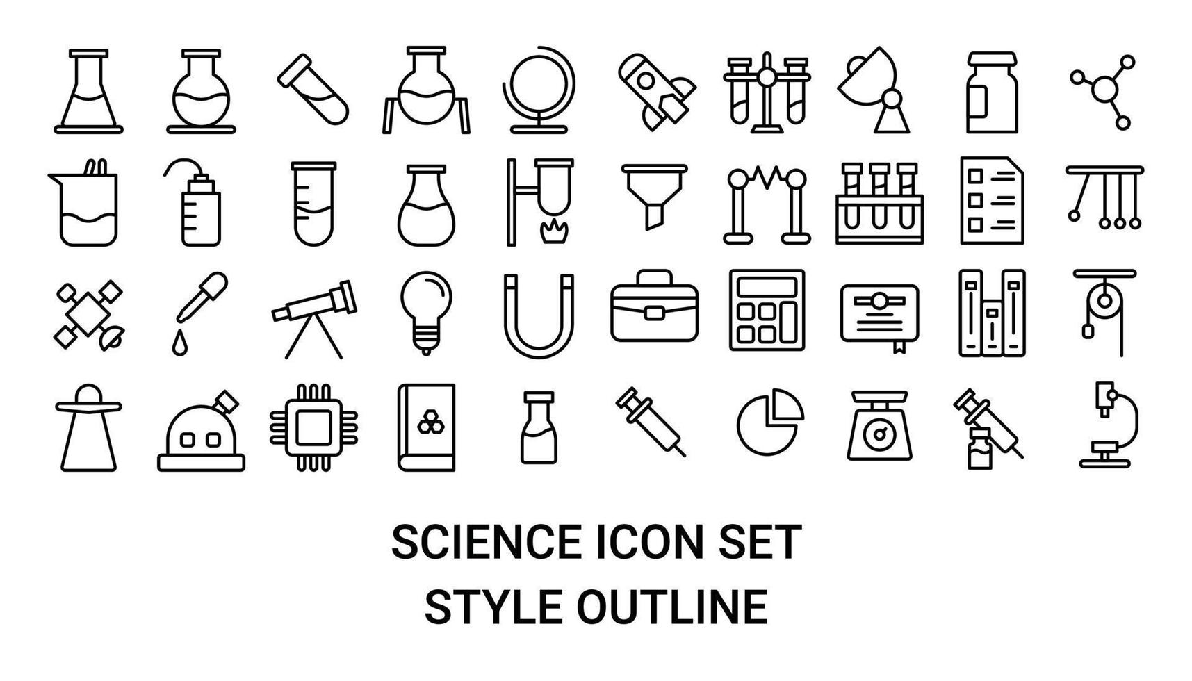 vecteur d'illustration et logo science icône parfaite. signe d'icône de la collection moderne pour la conception de concepts mobiles et d'applications Web. beau design parfait.