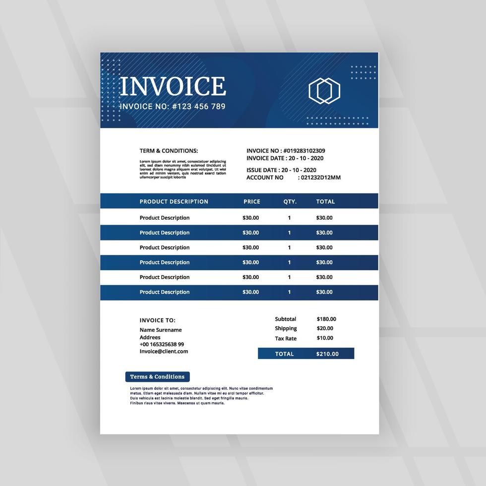 concept de modèle de facture de bulletin de paie de paiement vecteur