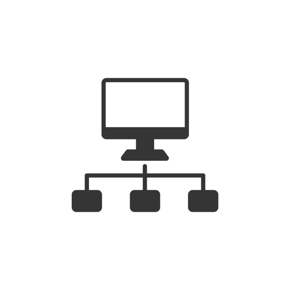 icônes de réseau lan symboles éléments vectoriels pour le web infographique vecteur