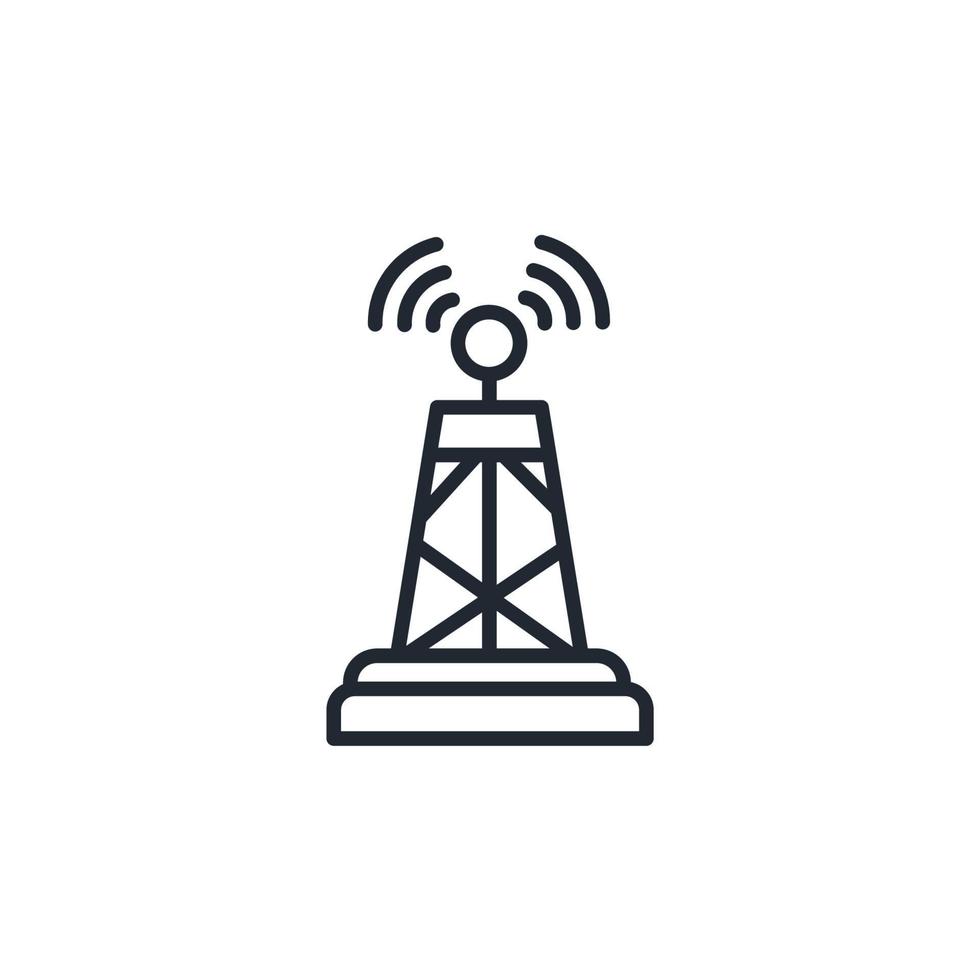 icônes d'antenne sans fil symboles éléments vectoriels pour le web infographique vecteur