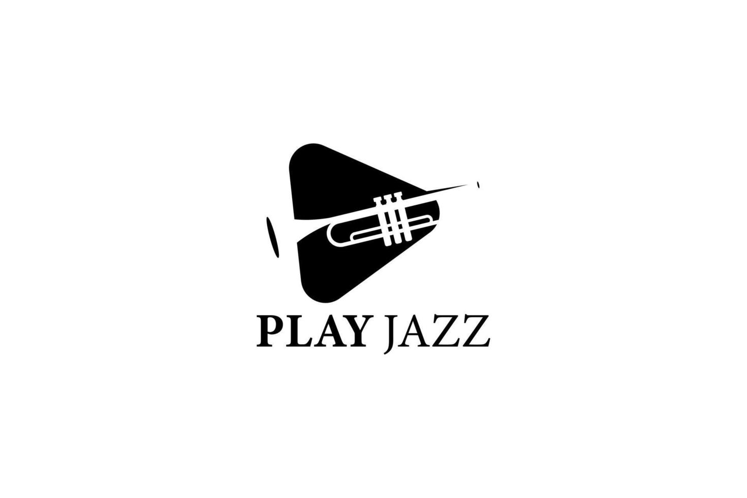 logo de musique jazz avec joueur de saxophone. illustration vectorielle de silhouette classique jazz logo design vecteur