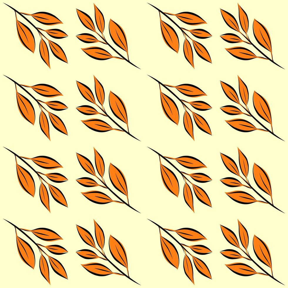 modèle sans couture automne coloré avec des feuilles. style plat de dessin animé simple. illustration vectorielle. vecteur