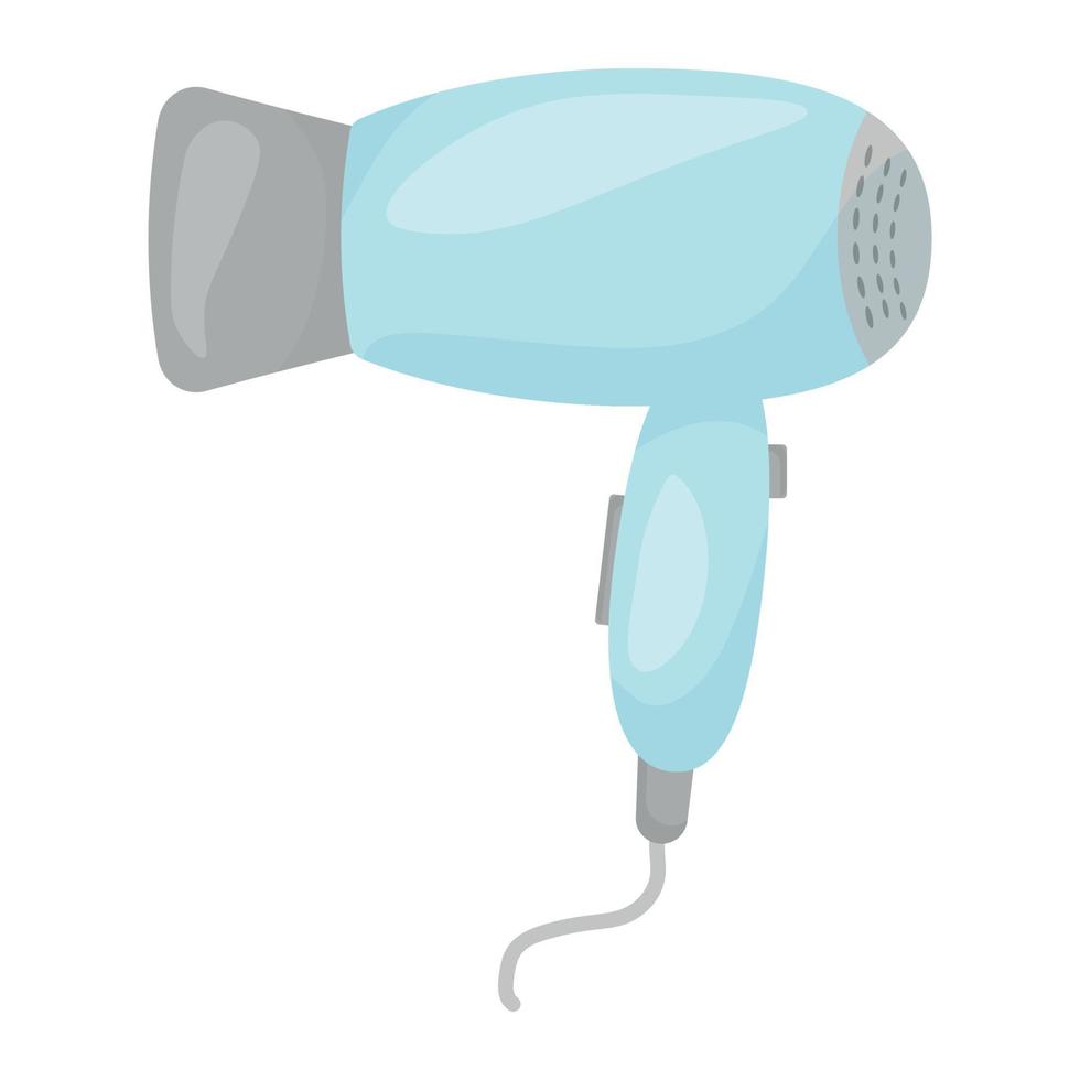 icône de sèche-cheveux en style cartoon isolé sur fond blanc. symbole de coiffure illustration vectorielle stock. vecteur