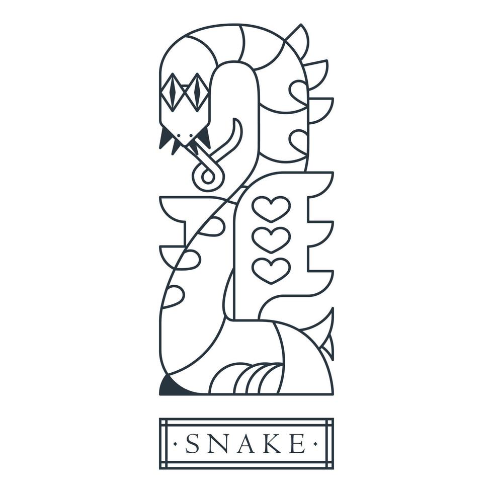 dragon fantastique. créature serpent médiévale légendaire. vecteur