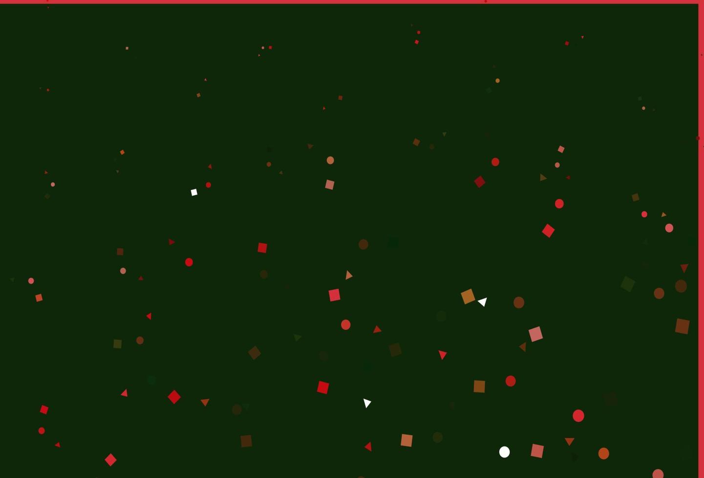 disposition vectorielle vert clair et rouge avec des cercles, des lignes, des rectangles. vecteur