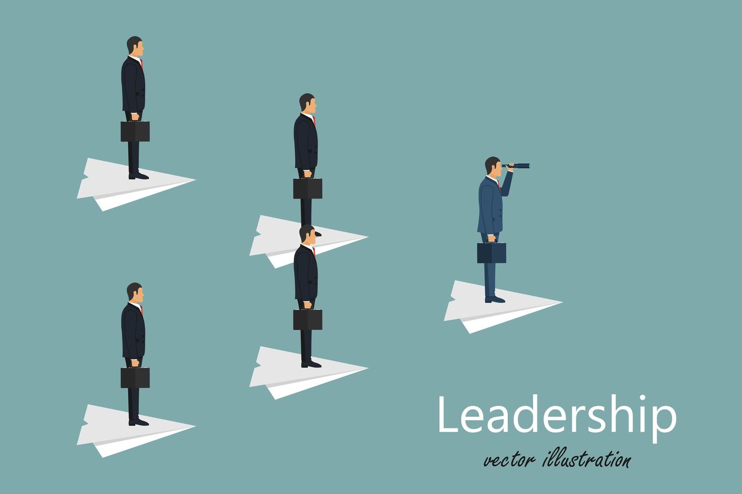 concept de leadership d'entreprise vecteur