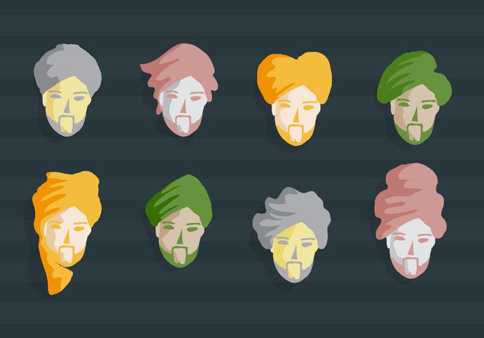 Turban guy illustration vectorielle vecteur