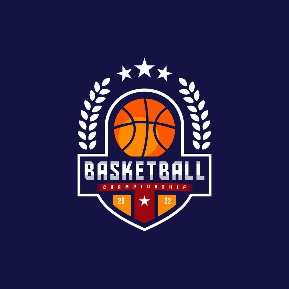 illustration vectorielle de basket-ball logo vecteur