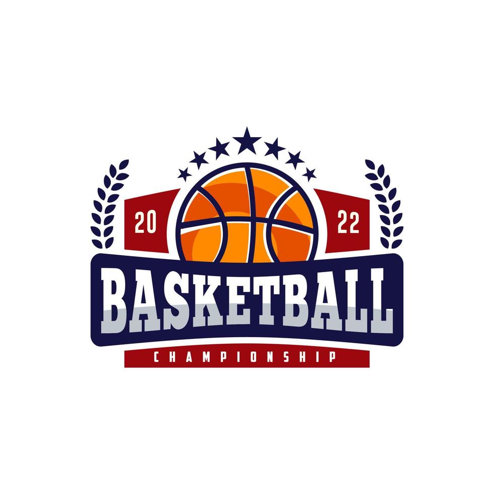 illustration vectorielle de basket-ball logo vecteur