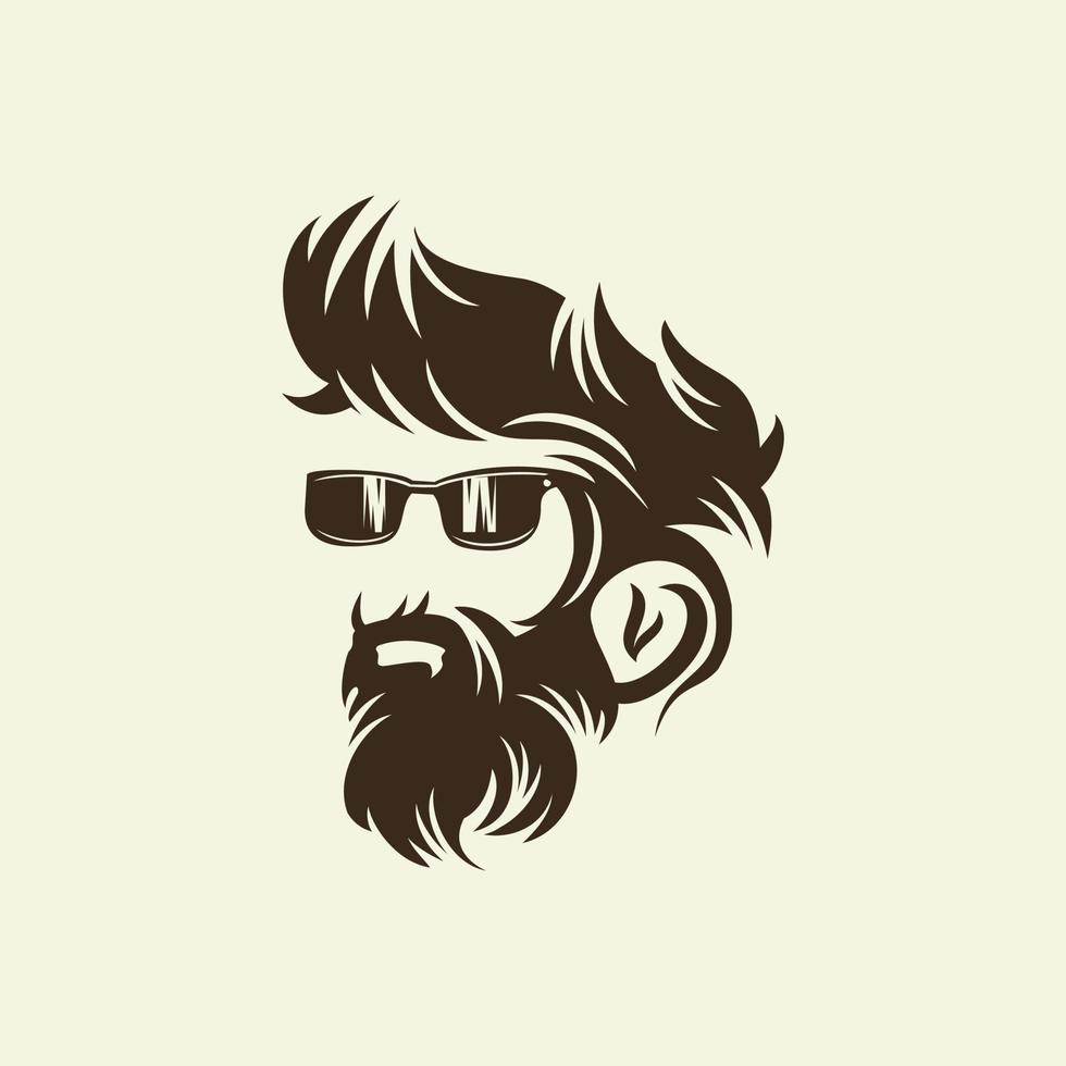 barbe, barbier, vecteur, logo, illustration vecteur