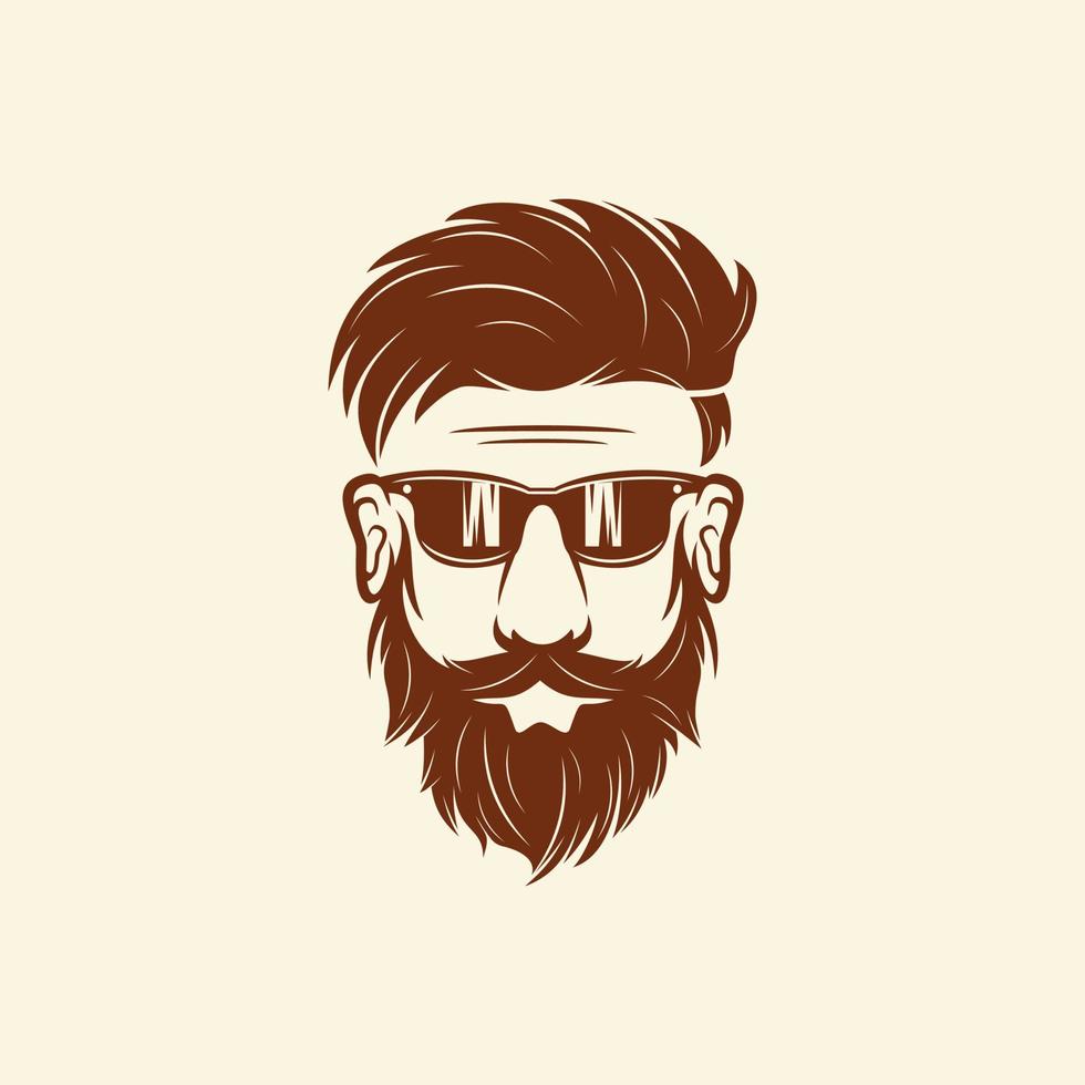 barbe, barbier, vecteur, logo, illustration vecteur