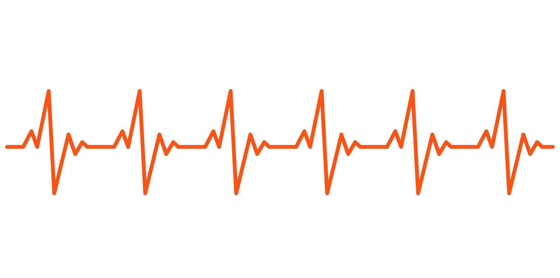 icône d'impulsion de ligne de cardiogramme d'ekg de battement de coeur. électrocardiogramme rythme cardiaque moniteur de fréquence ecg vecteur