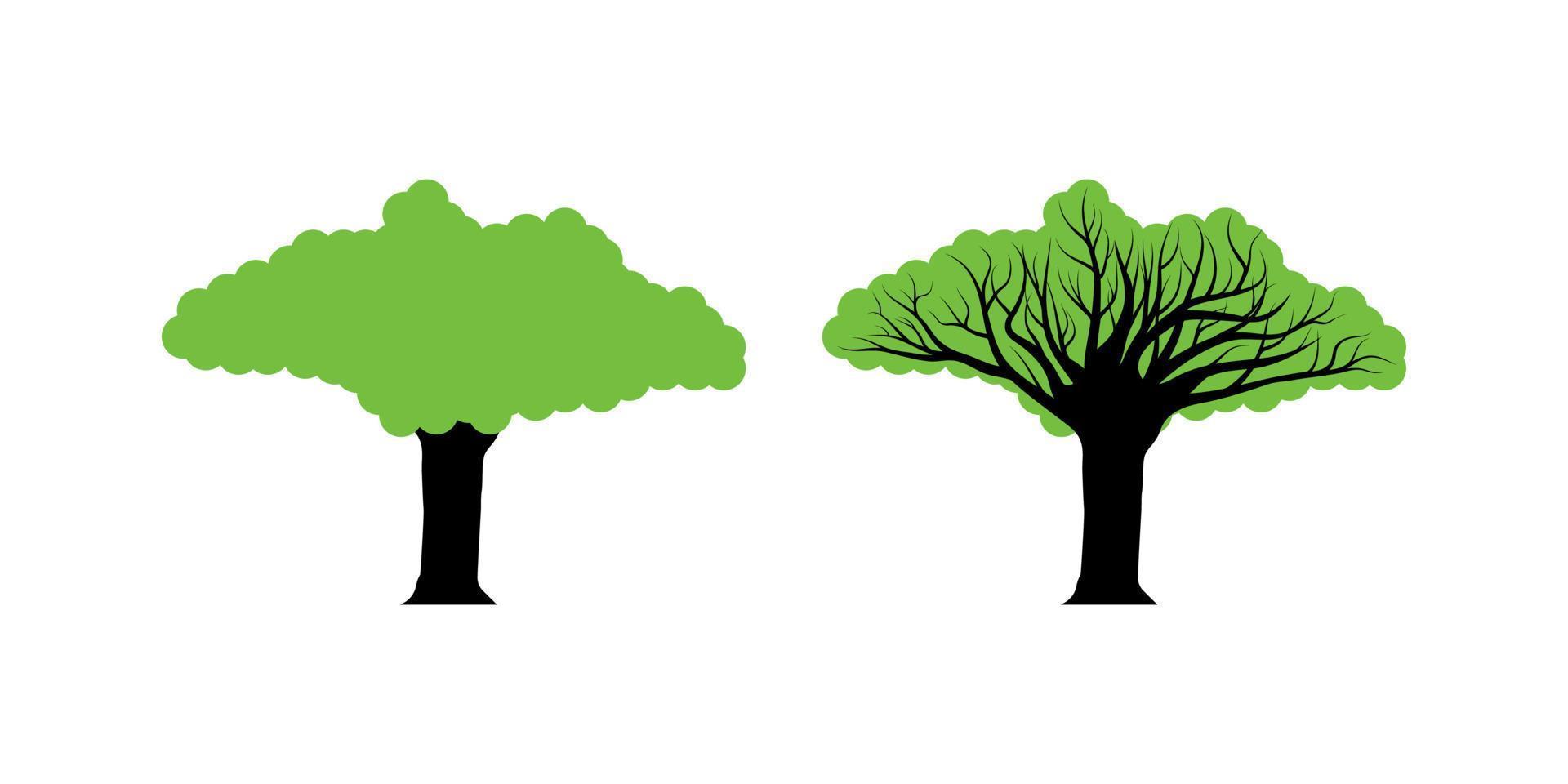maquette d'arbre vert. arbres isolés. arbres sur fond blanc. eps10 vecteur