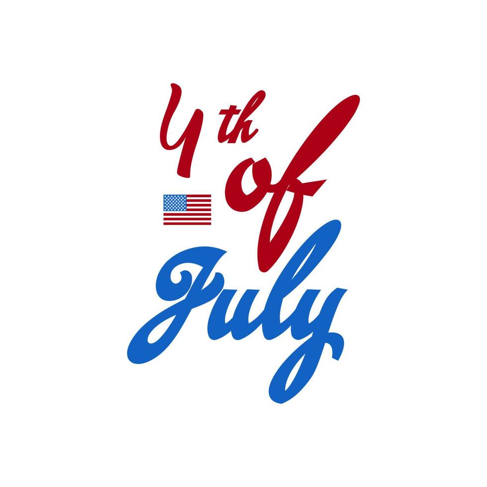 4 juillet joyeuse fête de l'indépendance amérique. bannière d'affiche ou carte de voeux fête de l'indépendance. eps10 vecteur