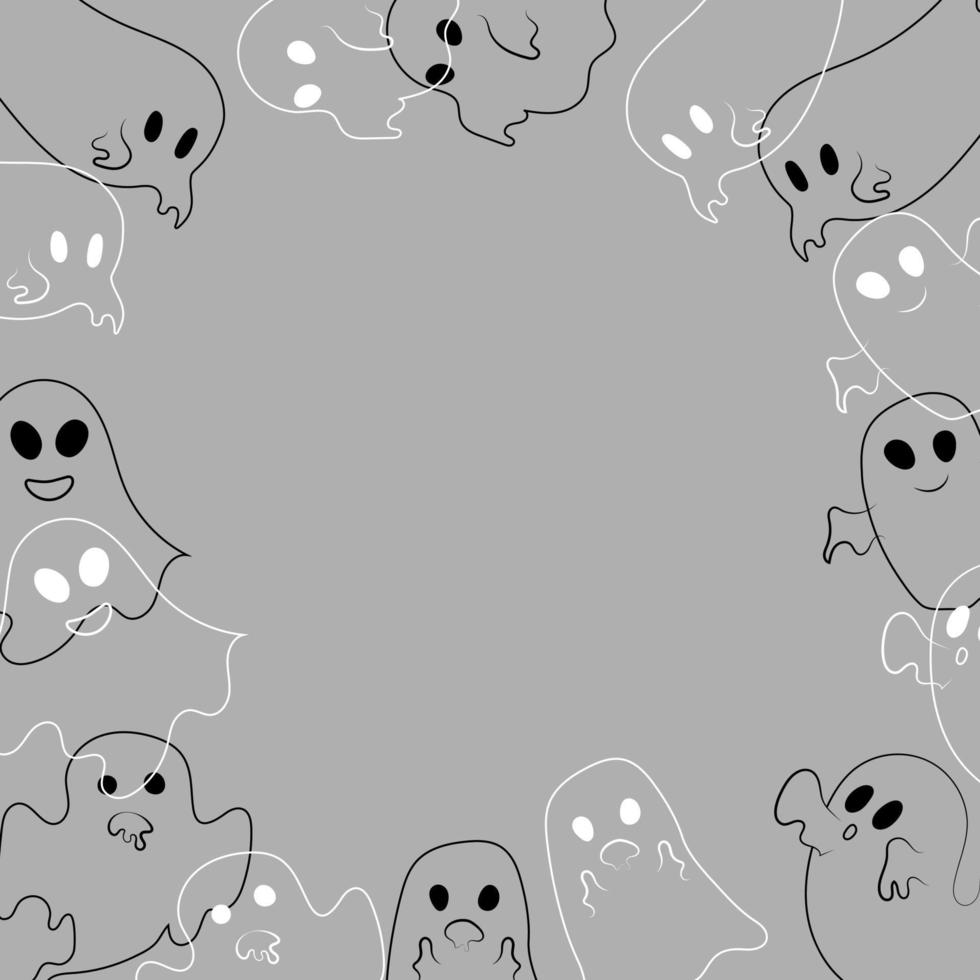 fantôme effrayant mignon pour halloween effrayant effrayant vecteur