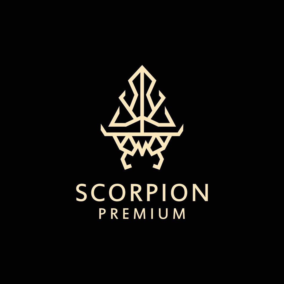 modèle d'icône de conception de logo scorpion vecteur