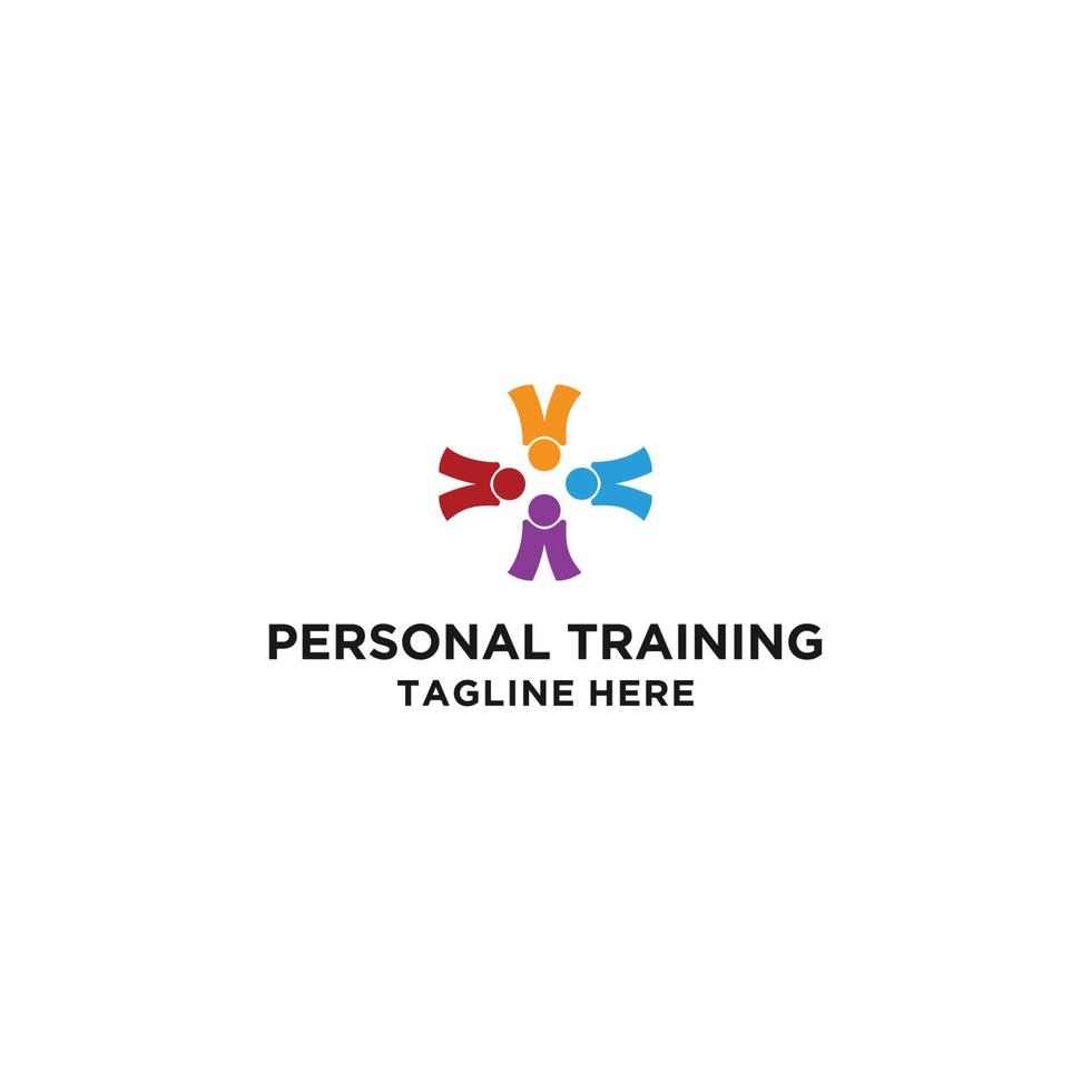 création d'icônes de logo de formation personnelle vecteur