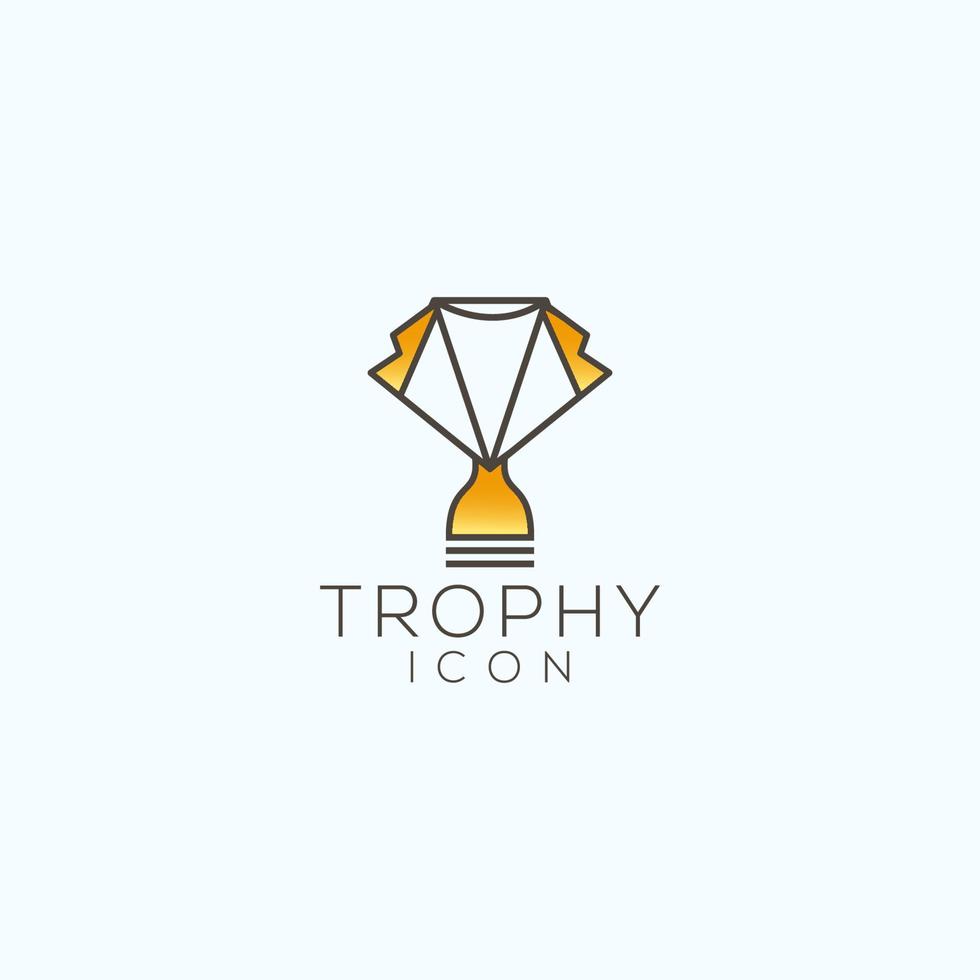 vecteur de conception icône logo trophée