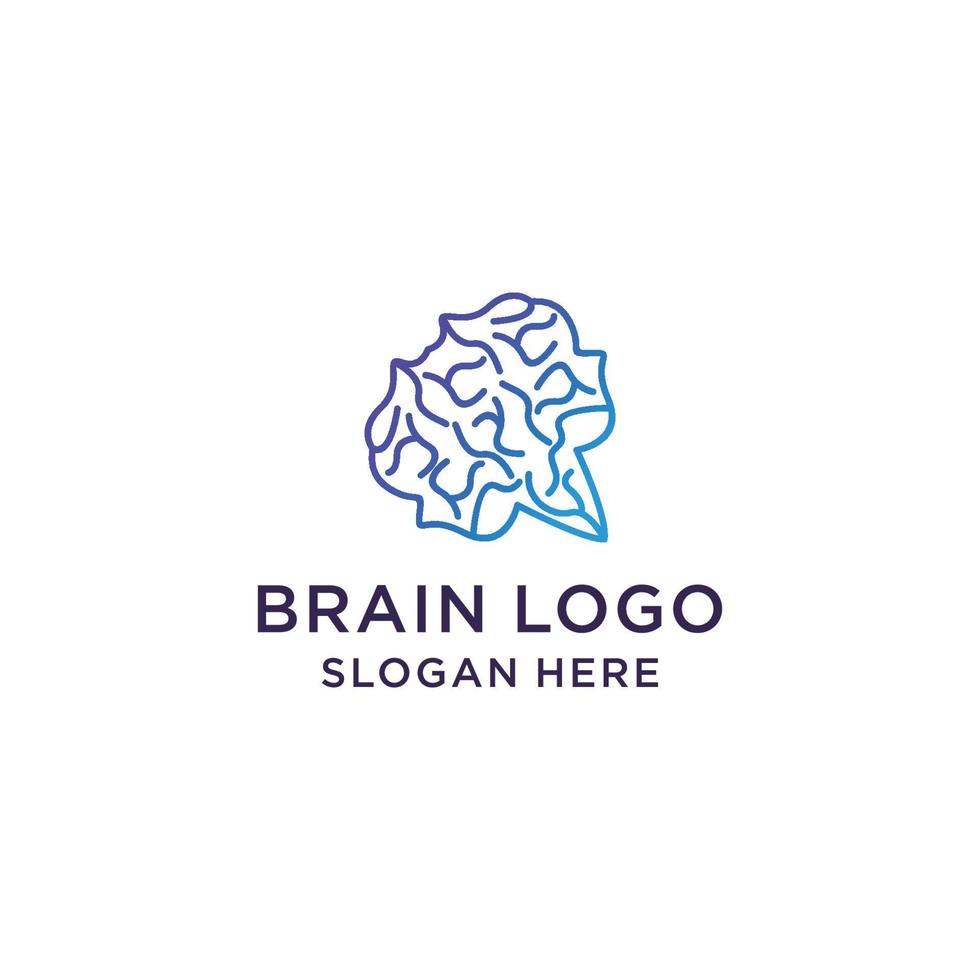 cerveau logo icône image vectorielle vecteur