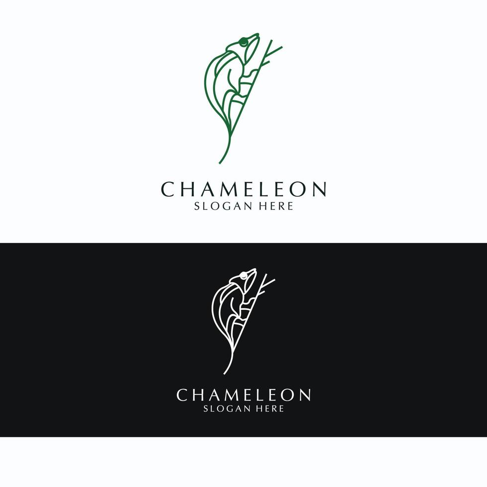 modèle d'icône de conception de logo caméléon vecteur