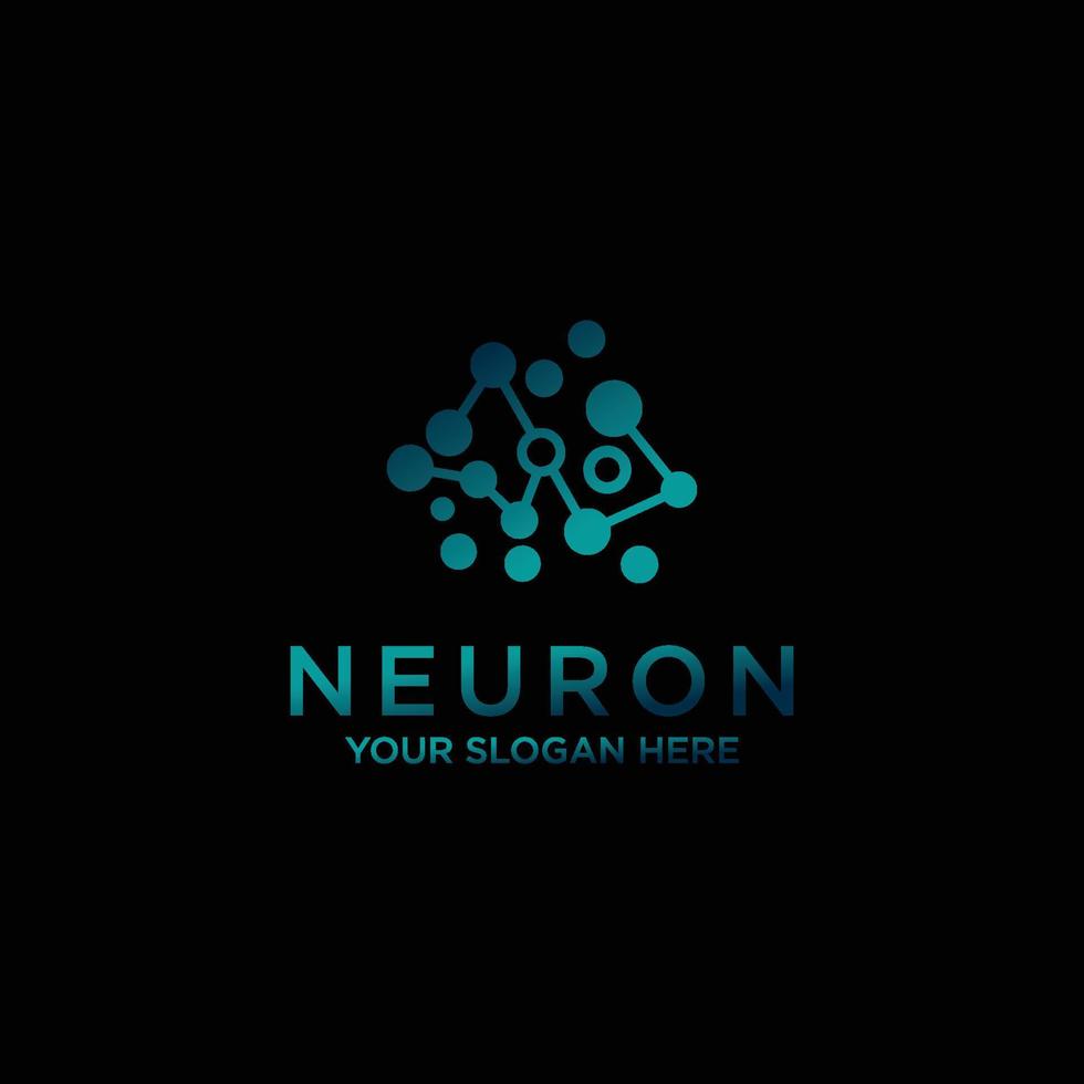 modèle d'icône de conception de logo de neurone vecteur