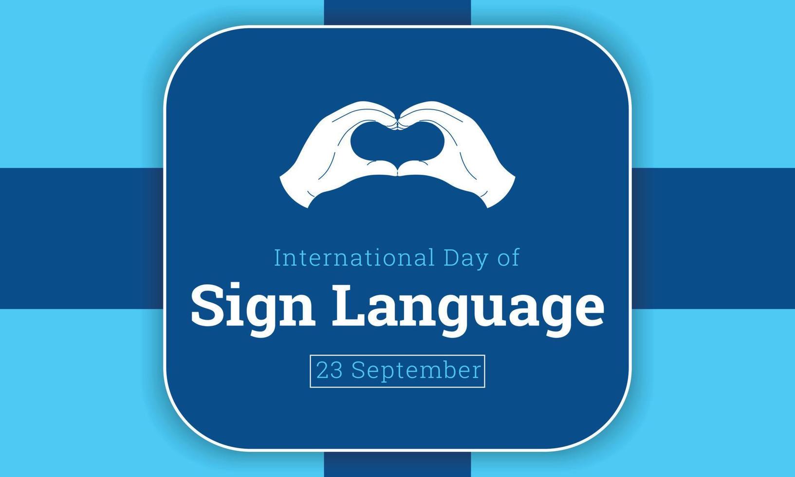 conception d'affiche pour la journée internationale de la langue des signes vecteur