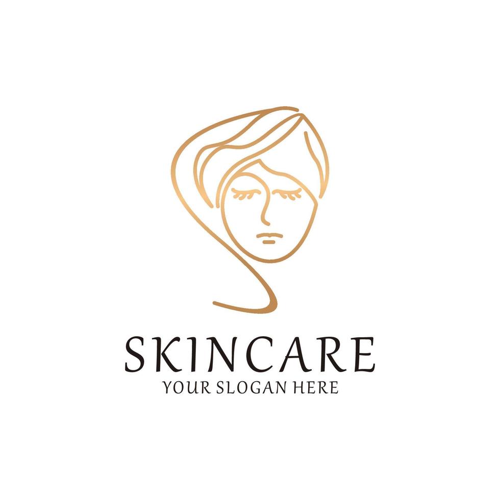 image vectorielle de soins de la peau logo icône vecteur