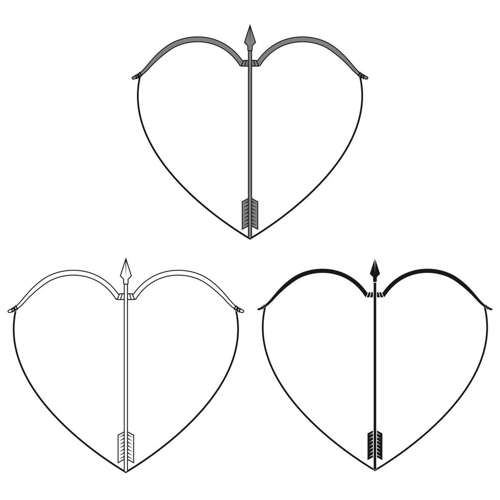 conception de vecteur arc et flèche saint valentin