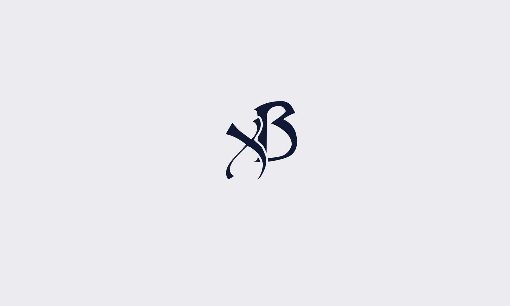 xb alphabet lettres initiales monogramme logo vecteur