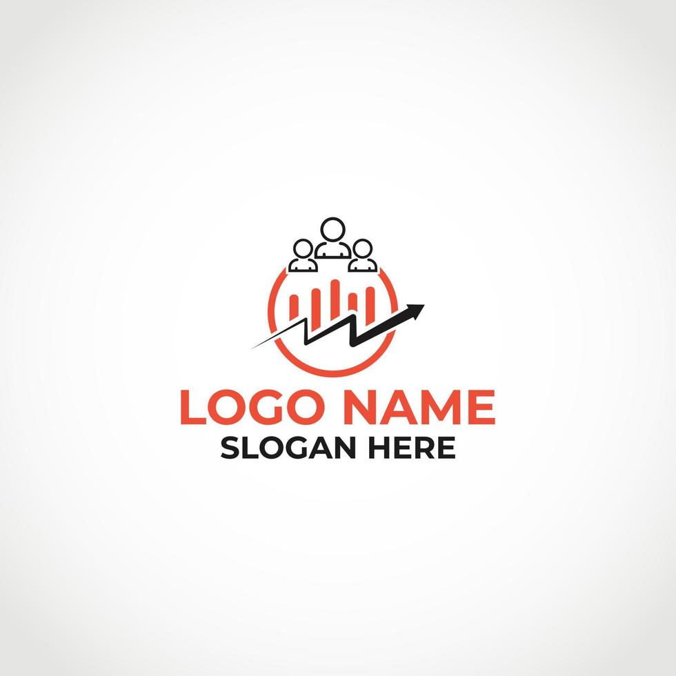 modèle de logo comptable. modèle de logo de finances. vecteur de conception de logo finance et comptabilité avec logo graphique flèche.