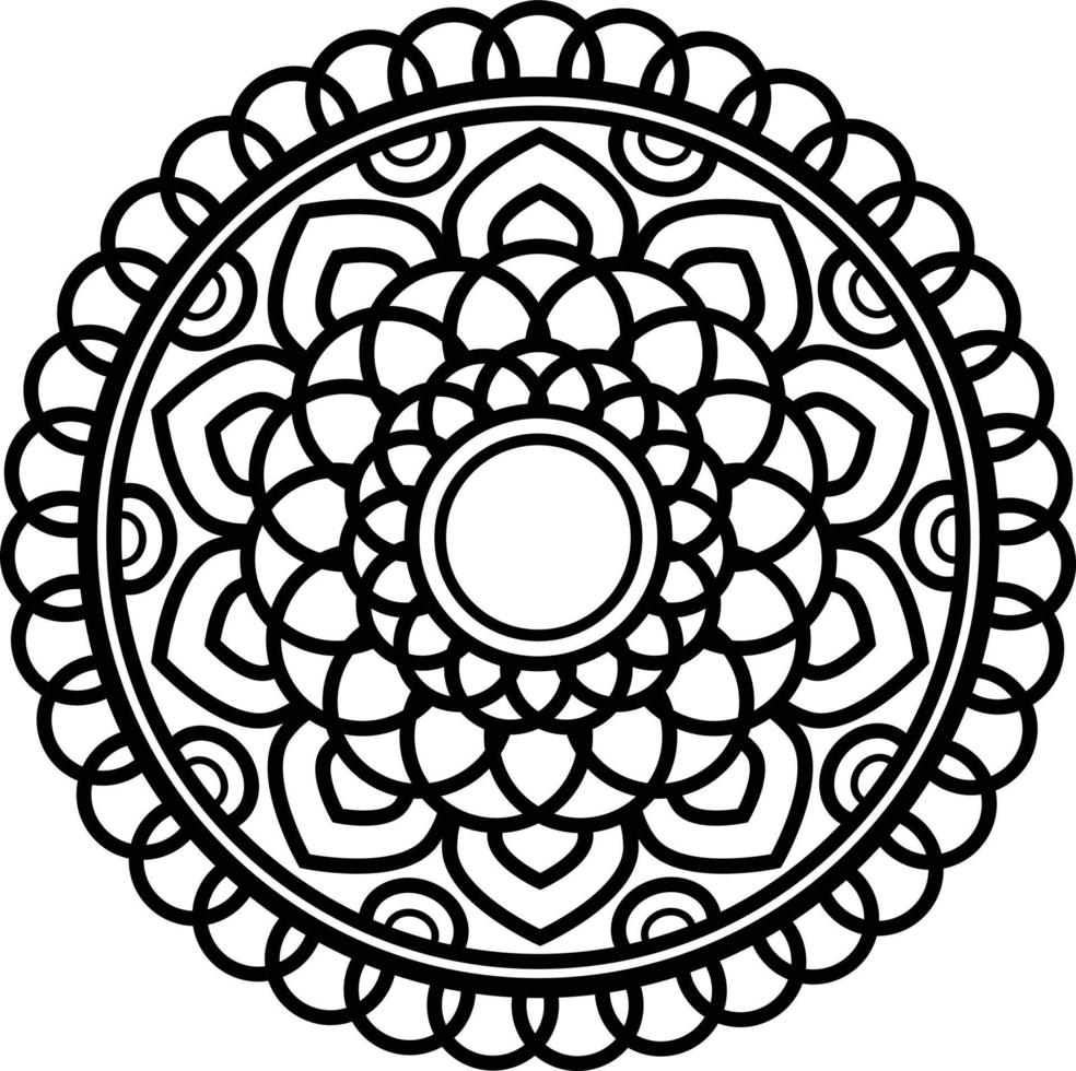 conception d'art de mandala vectoriel, conception de mandala floral que vous pouvez utiliser comme logo, arrière-plan, icône, etc. bel art de mandala vecteur