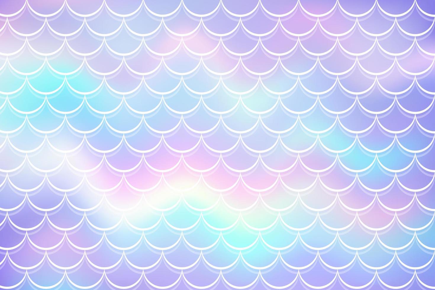 fond arc-en-ciel de sirène dans un style fantastique avec des échelles. texture de dégradé holographique licorne. fond de vecteur kawaii de poisson de mer.