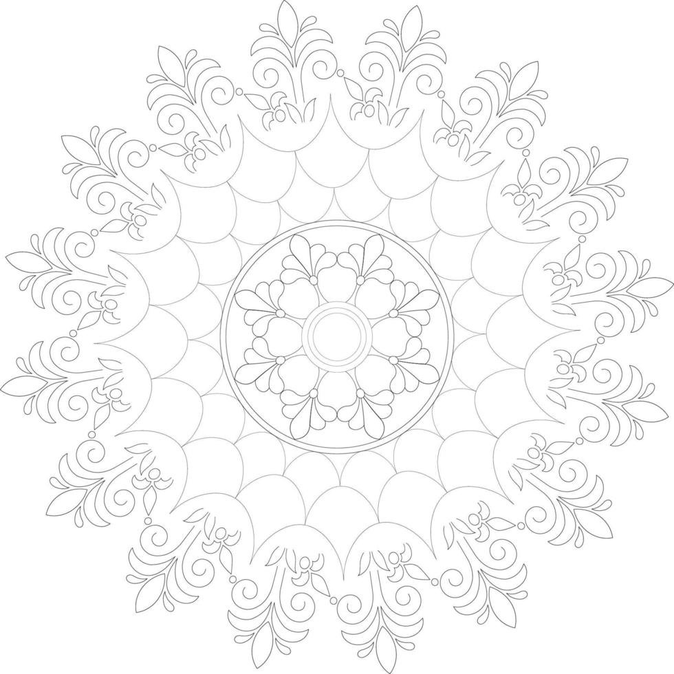 coloriages de mandalas vecteur