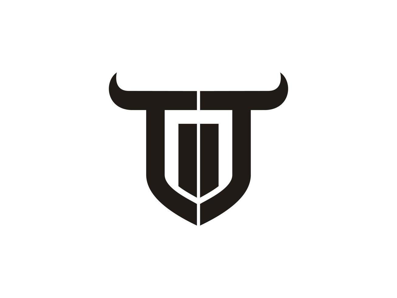 création initiale du logo tt bull. vecteur