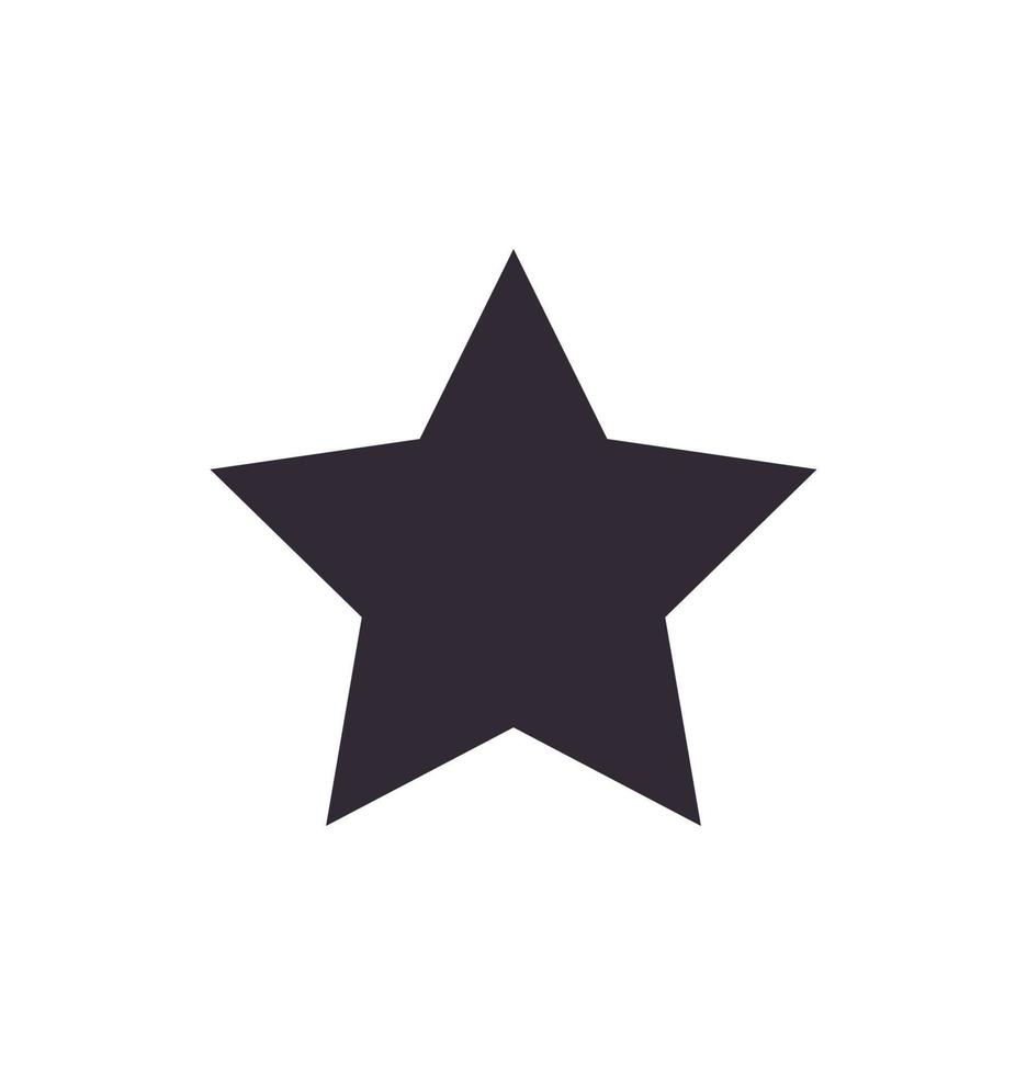 symbole étoile et icône étoile isolée de style simple sur illustration vectorielle plane fond blanc. vecteur