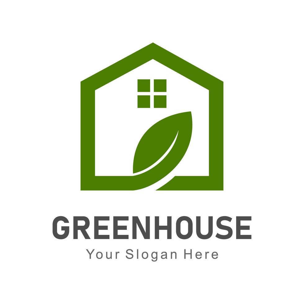 logo vectoriel de maison verte