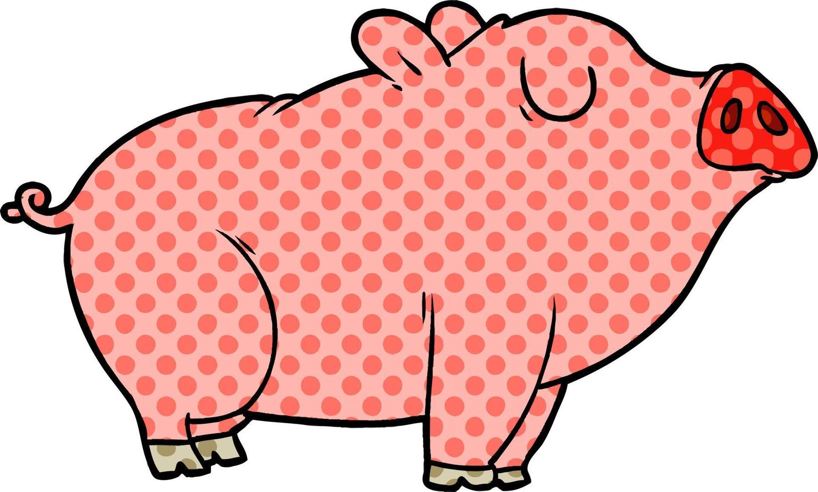 personnage de dessin animé cochon vecteur