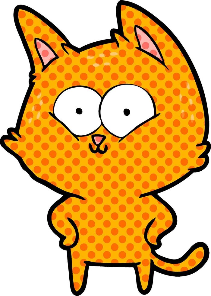 personnage de chat de dessin animé de vecteur